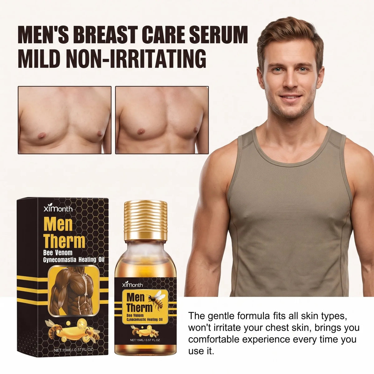 Men's Chest Firming Serum – Moisturizing Body Serum 15ml/30ml Body Firming Serum Axl