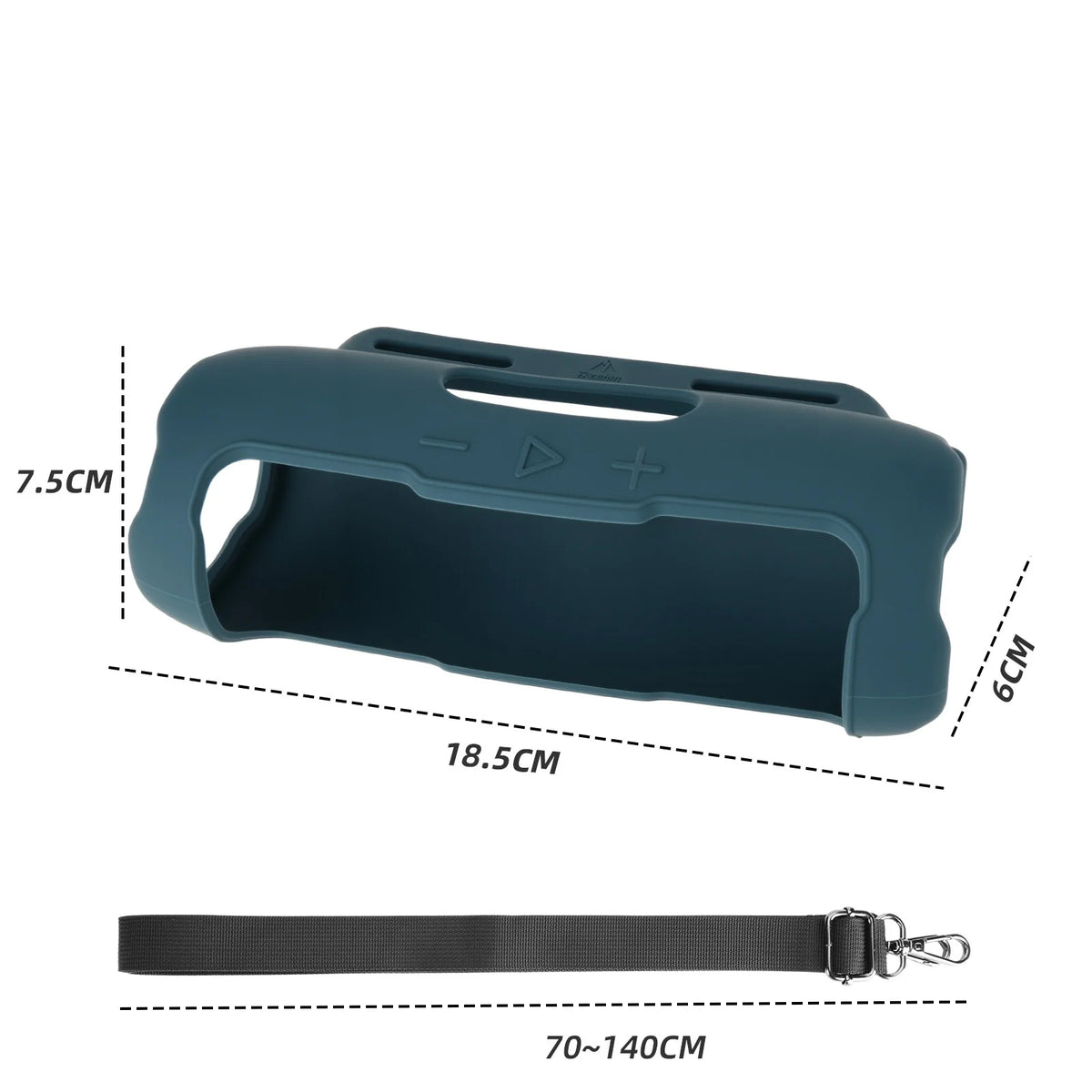 Silicone Case for JBL Flip 7 – Bike Mount Holder | Black & Blue Speaker Protective Case Axl