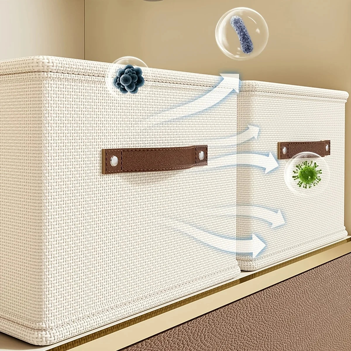 Oxford Fabric Storage Box with Handle – Clothes Organizer Fabric Storage Box Axl