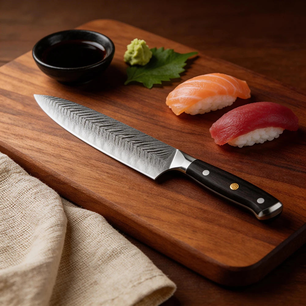 XITUO 7" Santoku Knife – Sharp 5Cr15Mov Steel Full Tang Santoku Kitchen Knife Axl