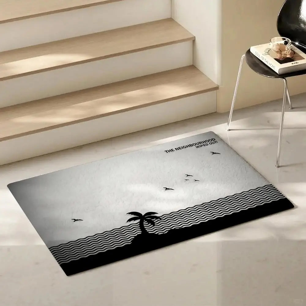 The Neighbourhood Rock Band Flannel Floor Mat – Non-Slip Rug Flannel Floor Mat Axl