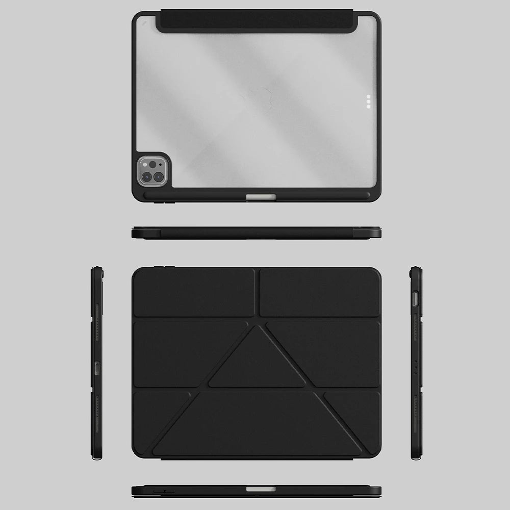 Transparent Acrylic iPad Case – Multi-Angle Stand & Pencil Holder Tablet Case & Stand Axl