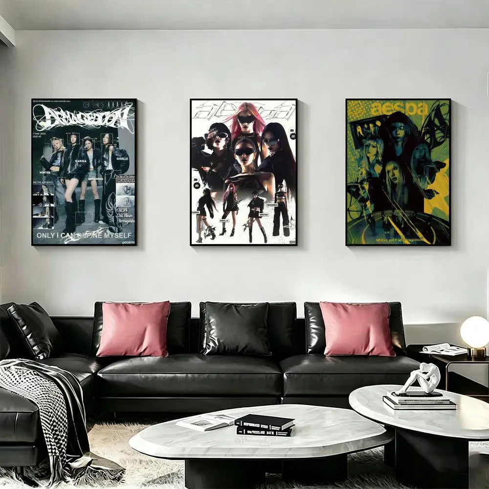 Aespa Kpop Girl Group HD Poster – Waterproof Wall Decor Wall Art Poster Axl