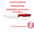 Professional Ceramic Kitchen Knife – Sharp 15.5cm Cleaver Blade Ceramic Kitchen Knife Axl Pearl red 6 inches