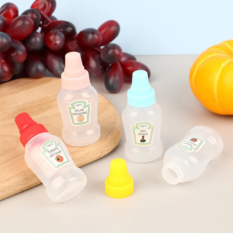4-Pack Mini Portable Sauce Bottles | Condiment Dispenser Set Condiment Dispenser Set Axl