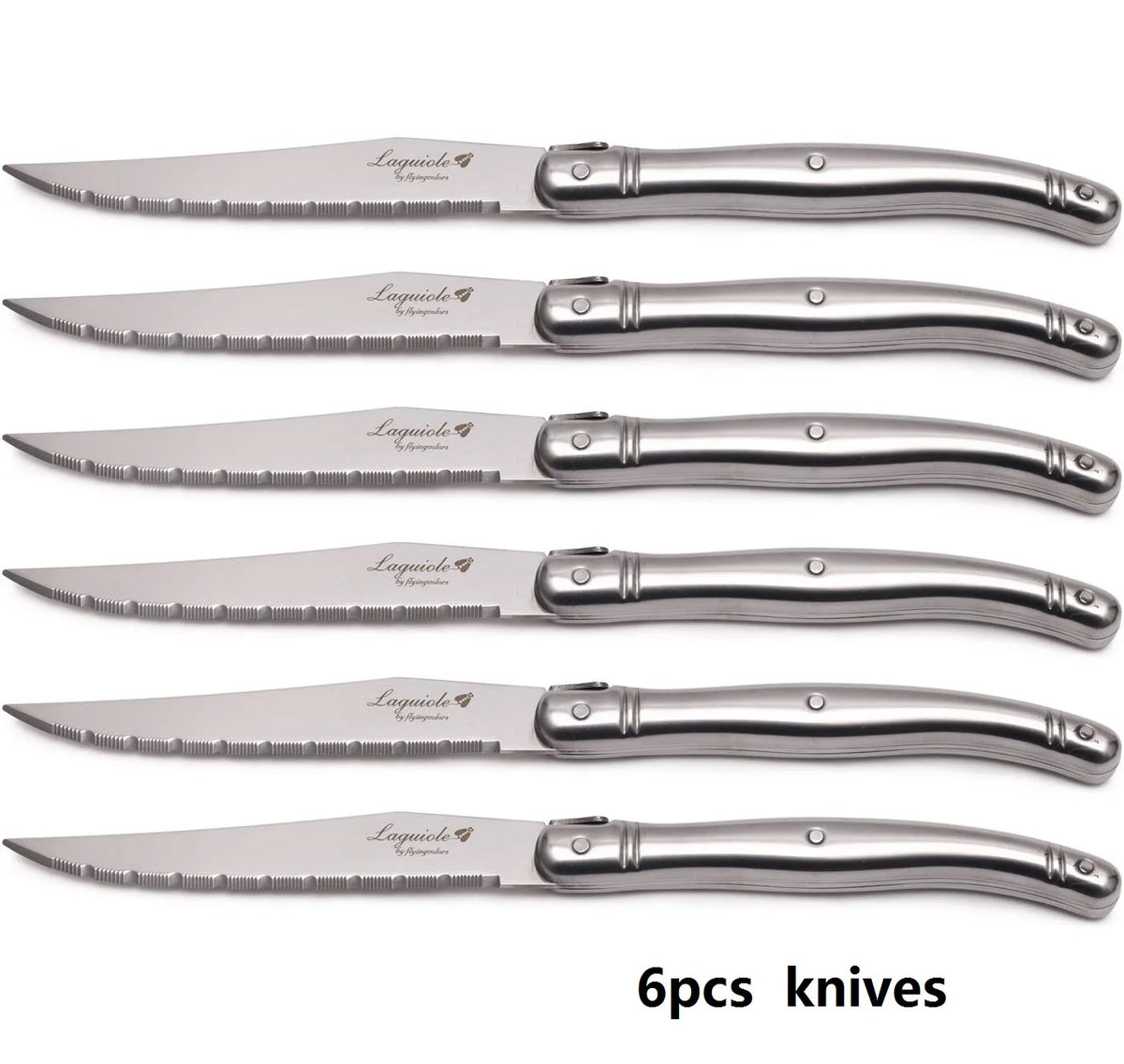 Laguiole Stainless Steel Cutlery Set 4–24 Pcs | Dishwasher Safe Flatware Cutlery Set Axl 6 Knives