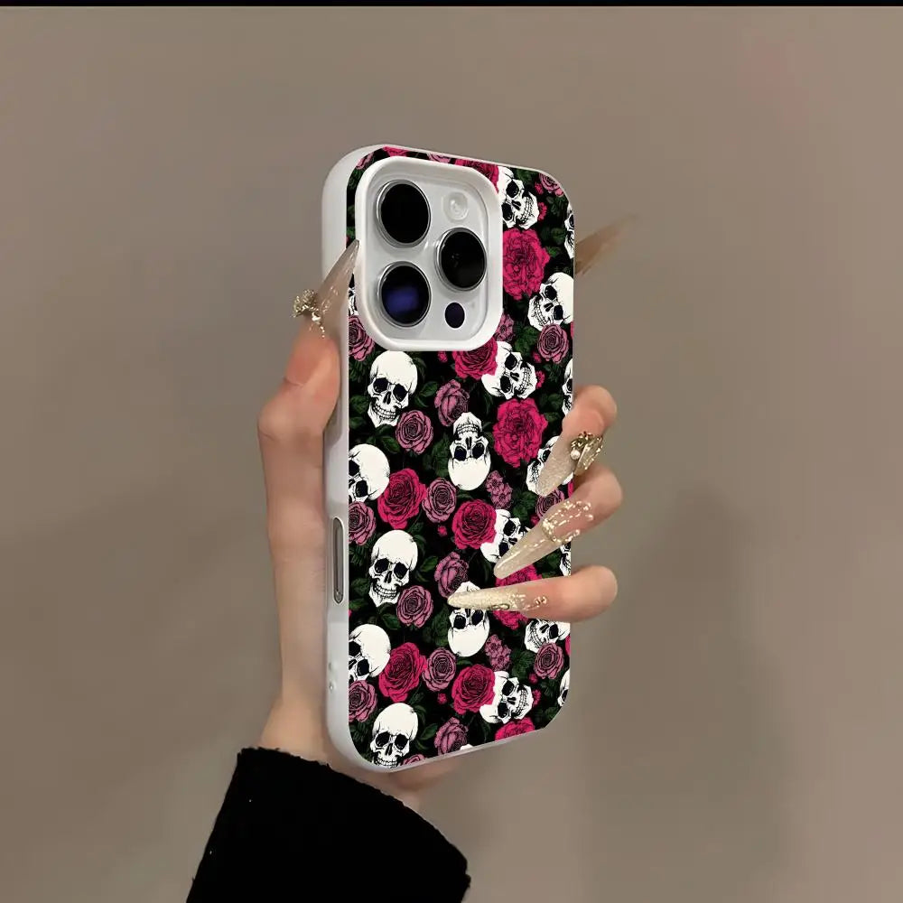 Mexican Catrina Skull 2-in-1 iPhone Case + Card Holder iPhone Phone Case Axl