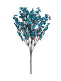 Silk Artificial Gypsophila Peach Blossom Stems | Wedding Décor Artificial Flower Stems Axl DEEP BLUE 3 pieces