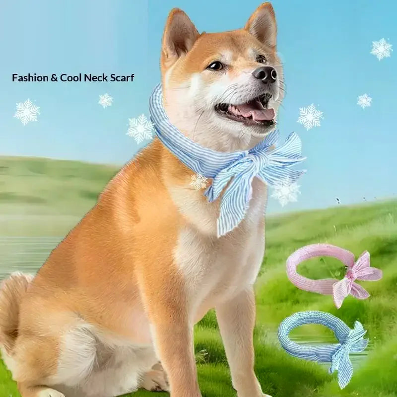 Pet Cooling Scarf – Adjustable Collar for Cats & Puppies Pet Cooling Scarf Axl