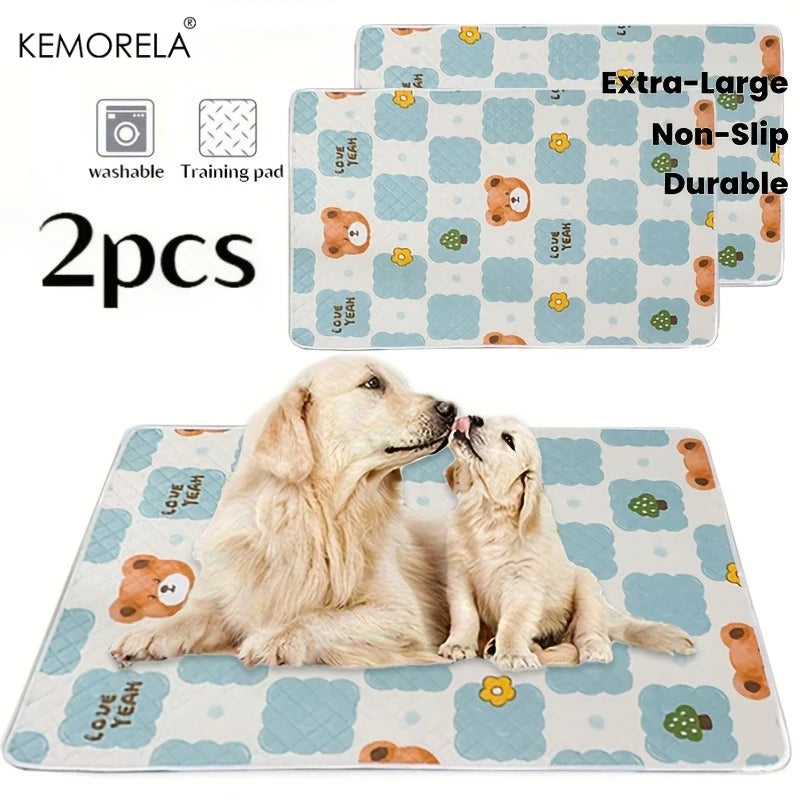 Kemorela 2-Pack Washable Dog Training Mats – Car, Home & Outdoor Dog Training Mat Axl 2PCS 30x40cm