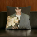 Natural Linen Cushion Cover – Printed Pillow Case, 6 Sizes Linen Cushion Cover Axl White8 60X60cm