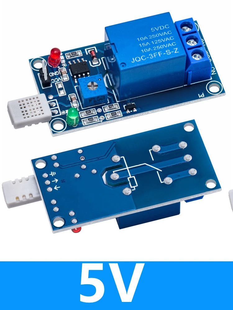 HR202 Humidity Sensor Relay Module DC 5V 12V 1-Channel Humidity Relay Module Axl 5v