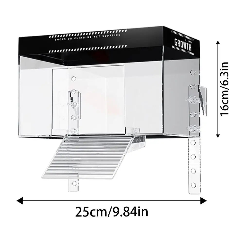 Turtle Tank Basking Dock with Anti-Slip Ramp | Reptile Habitat Reptile Basking Dock Axl with sunlight Medium