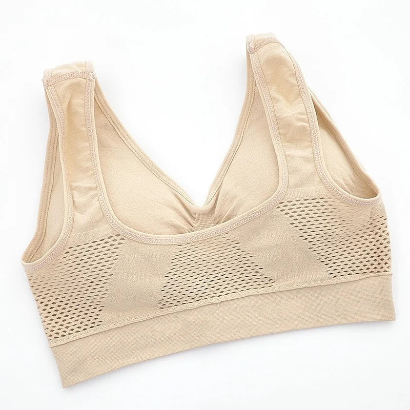 Women's Breathable Padded Sports Bra Vest – Gym & Running Top Sports Bra Vest Axl