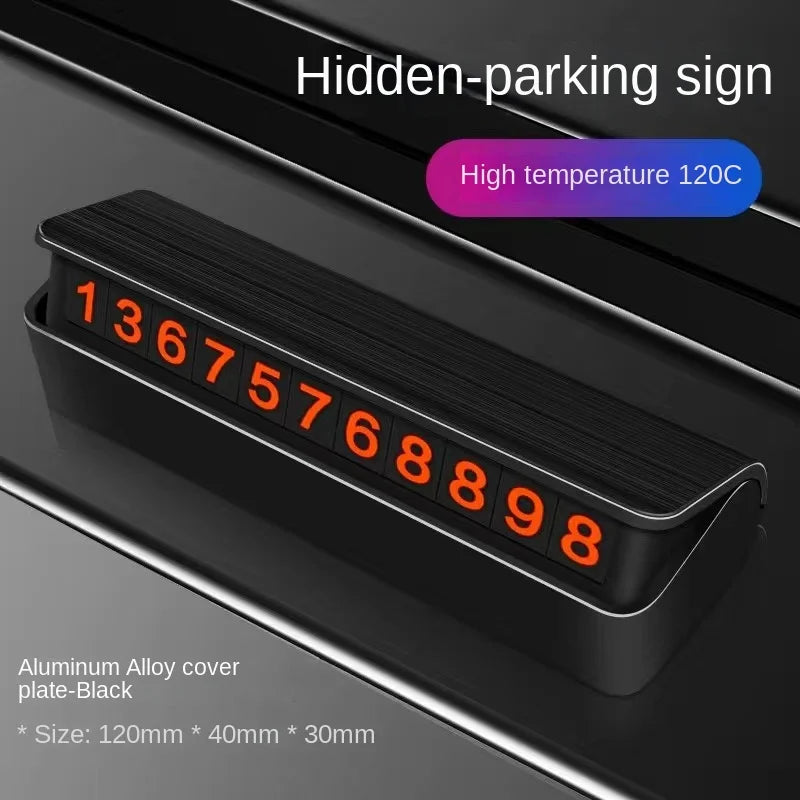 Luminous Temporary Parking Card – Phone Number Car Sign Parking Card Sign Axl