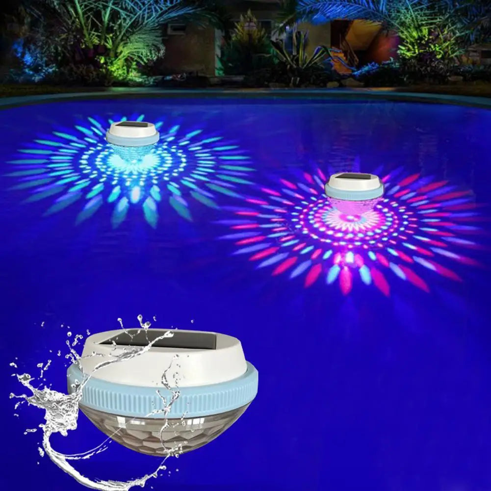 Solar Floating Pool Lights – Color Changing Flower Projection Solar Pool Light Axl