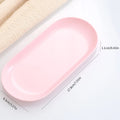 Oval Plastic Nail Art Tool Tray – Manicure Organiser Nail Art Tray Axl Pink