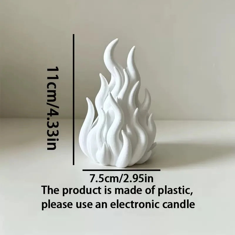 Flame-Shaped Candle Holders Set of 2 | Retro Home Décor Figurines Decorative Candle Holder Axl