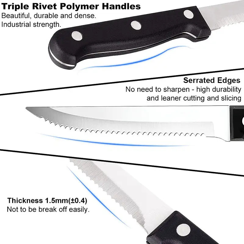 Steak Knives Set 4–16 Pcs | Serrated Stainless Steel Knives Steak Knives Set Axl