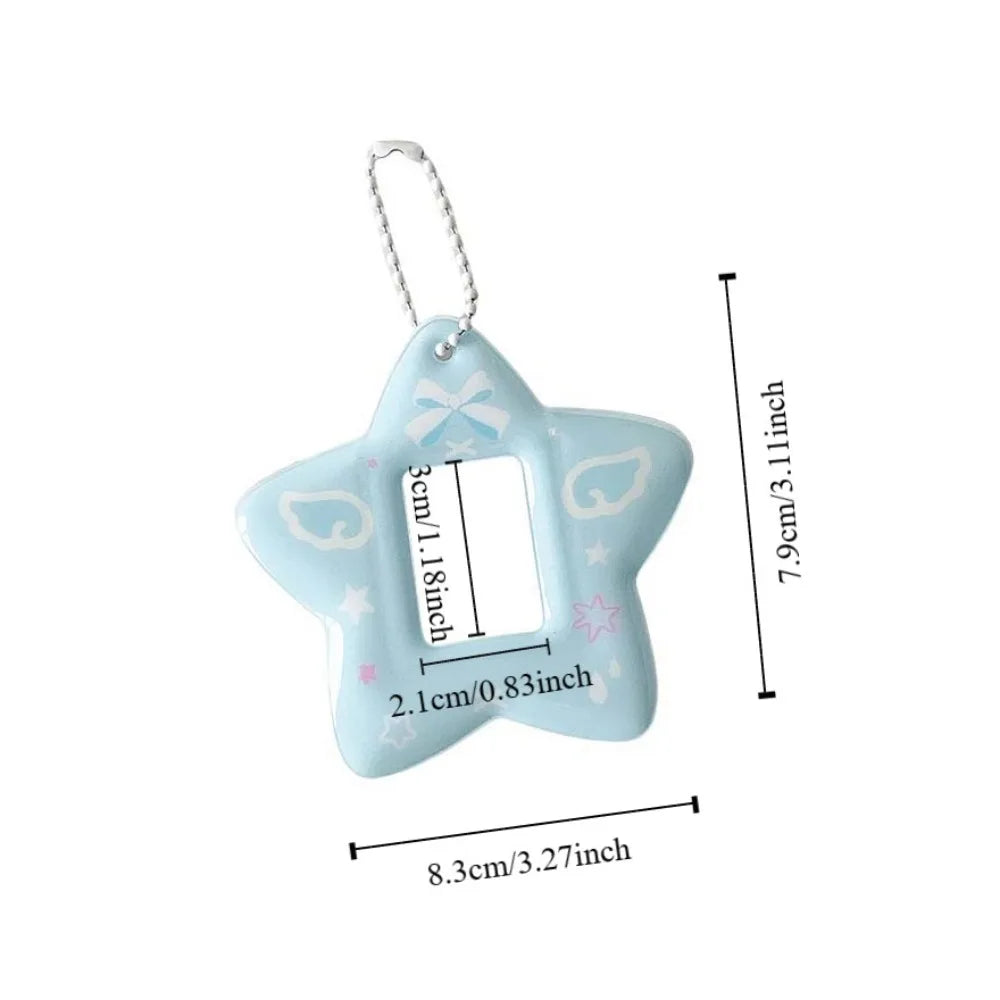 Mini Photocard Holder Keychain – Korean Ins Style PVC Card Frame Photocard Holder Keychain Axl