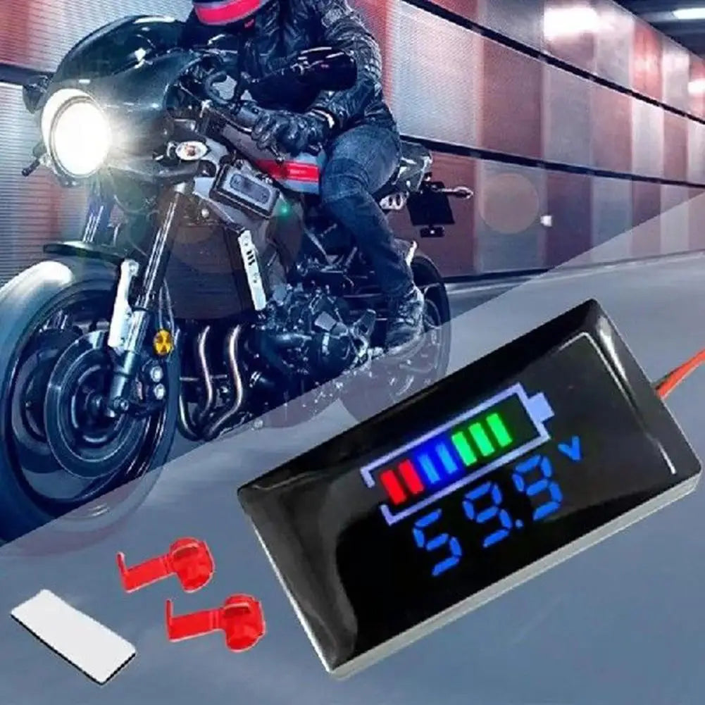 Mini LED Digital Voltmeter DC 12V–150V | Motorcycle & EV Digital Panel Voltmeter Axl