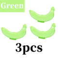 Banana Shaped Fruit Storage Case – Portable Fresh Keeper Fruit Storage Case Axl 3pcs Green