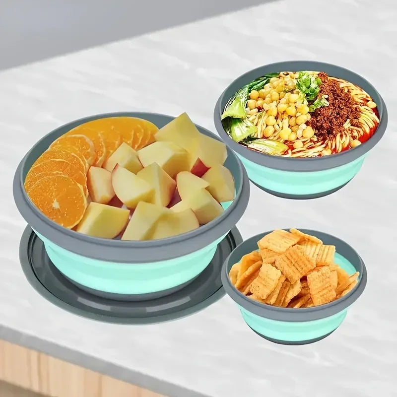 3-Piece Portable Bowl Set – Kitchen, Travel & Camping Portable Bowl Set Axl