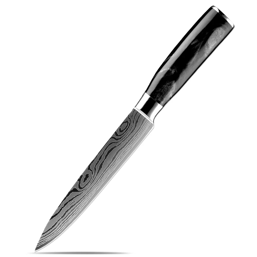 XITUO Damascus Kitchen Knife Set 1-9 Pcs – Chef & Santoku Kitchen Knife Set Axl Utility Knife