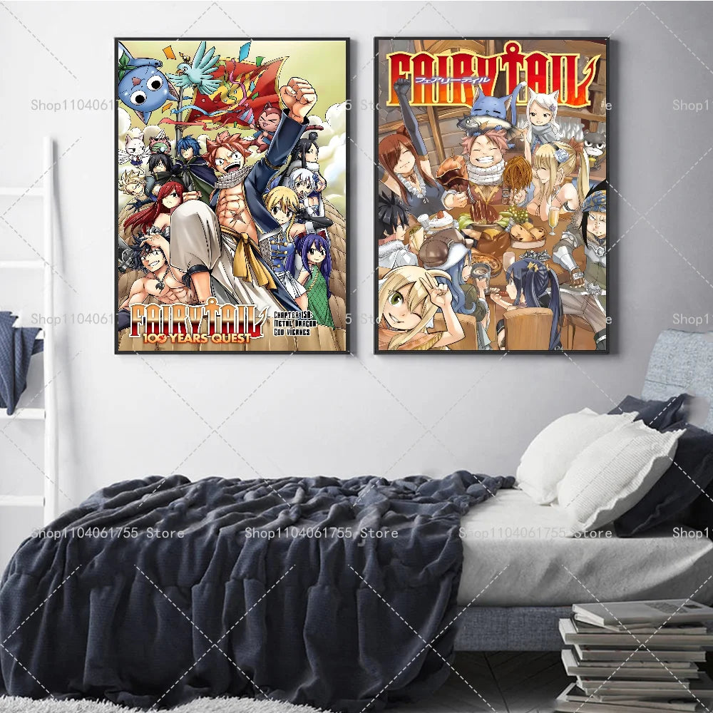 Anime Fairy Tail Wall Poster – Self-Adhesive Waterproof Sticker Anime Wall Poster Axl