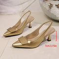 Women's High Heel Slingback Sandals – Classic Party Pumps High Heel Sandals Axl 38 Gold