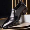 Men's PU Leather Oxford Dress Shoes – Lace-Up Breathable Oxford Dress Shoes Axl Black foot set 49