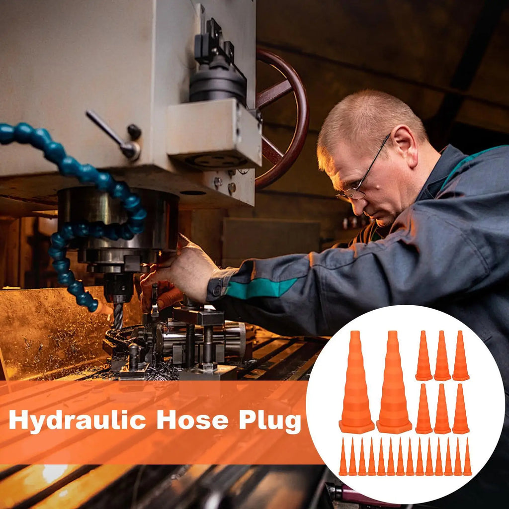 22-Pc Silicone Hydraulic Hose Plug Kit – Oil-Resistant Plugs Hydraulic Hose Plugs Axl