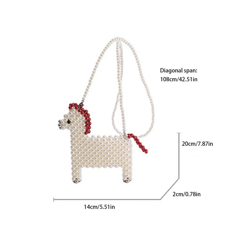 Mini Horse Crossbody Bag – Cute Compact PVC Novelty Purse Novelty Crossbody Bag Axl
