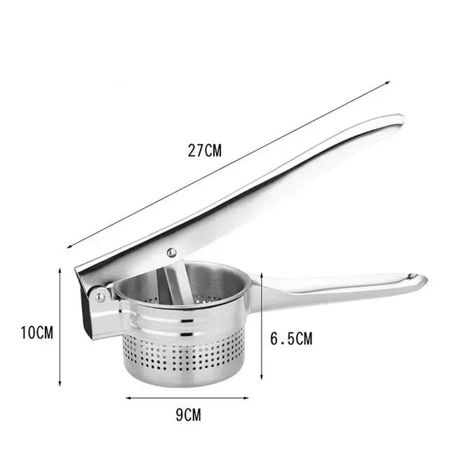Stainless Steel Potato Ricer & Vegetable Masher Press Potato Ricer Masher Axl Side hole style
