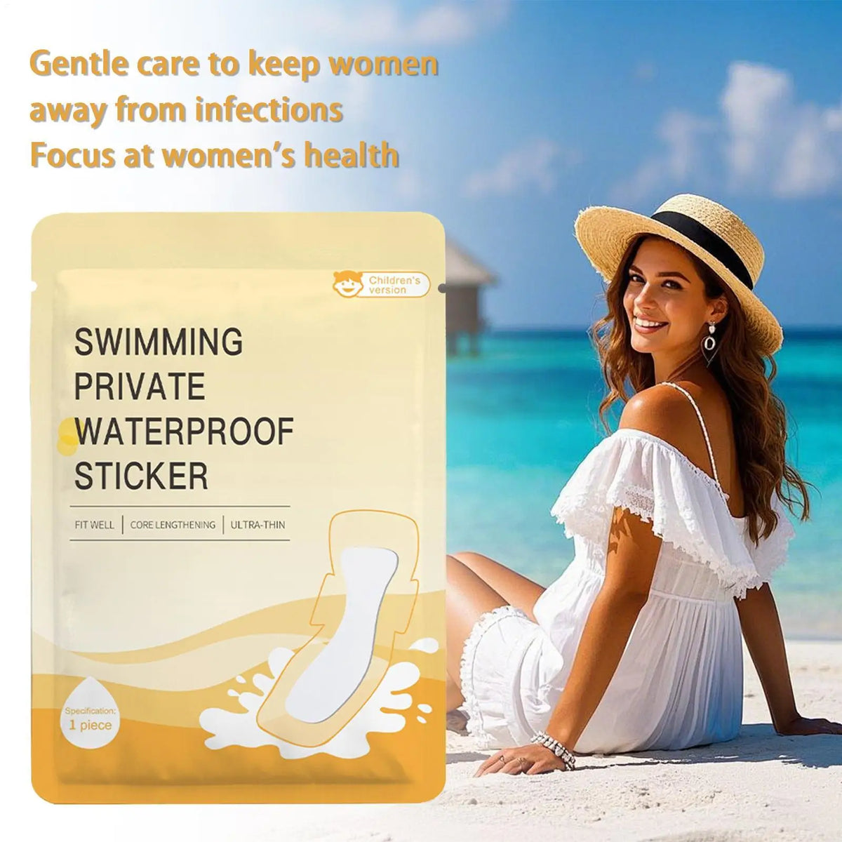Women's Waterproof Swimming Pad | Period Swim Patch Menstrual Swim Pad Axl