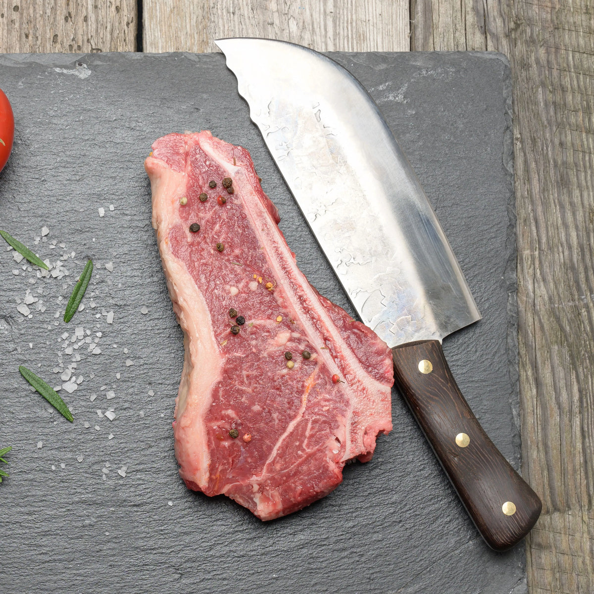8-Inch Handmade Forged Chinese Chef Cleaver | 5Cr15 Steel Kitchen Cleaver Knife Axl