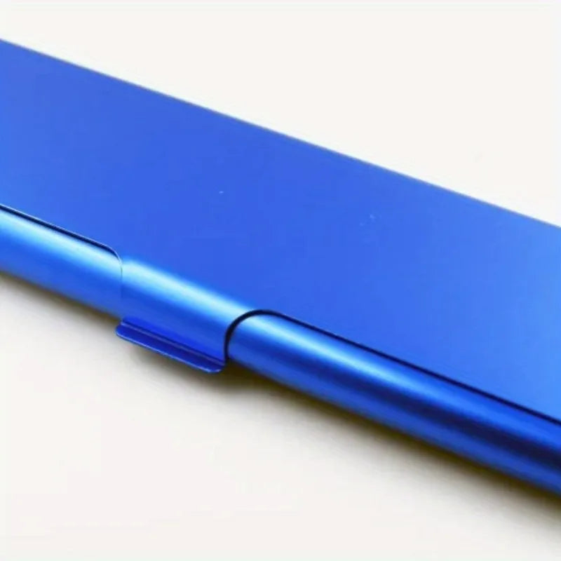 Metal Aluminum Pencil Case – Slim Student Pen Box, 5 Colors Metal Pencil Case Axl Blue