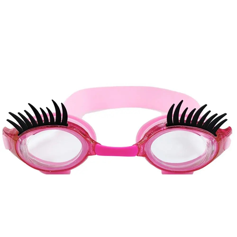 Kids Eyelash Swimming Goggles – Anti-Fog UV Silicone, Boys & Girls Kids Swim Goggles Axl pink