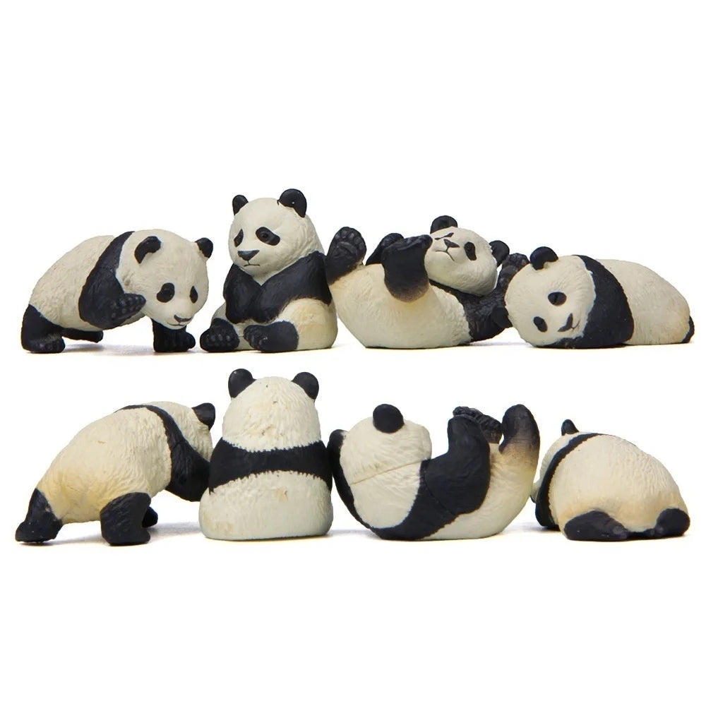 4-Piece Mini Panda Figurine Set – Micro Landscape Garden Decor Garden Miniature Figurines Axl