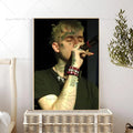 Lil Peep Poster – Waterproof Self-Adhesive Wall Art Sticker Wall Art Poster Axl z10 21x30cm No Frame