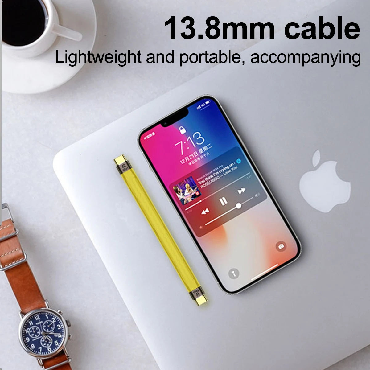 USB 4 Cable 40Gbps USB-C to C 100W PD 8K 60Hz Short 13.8cm USB-C Data Cable Axl