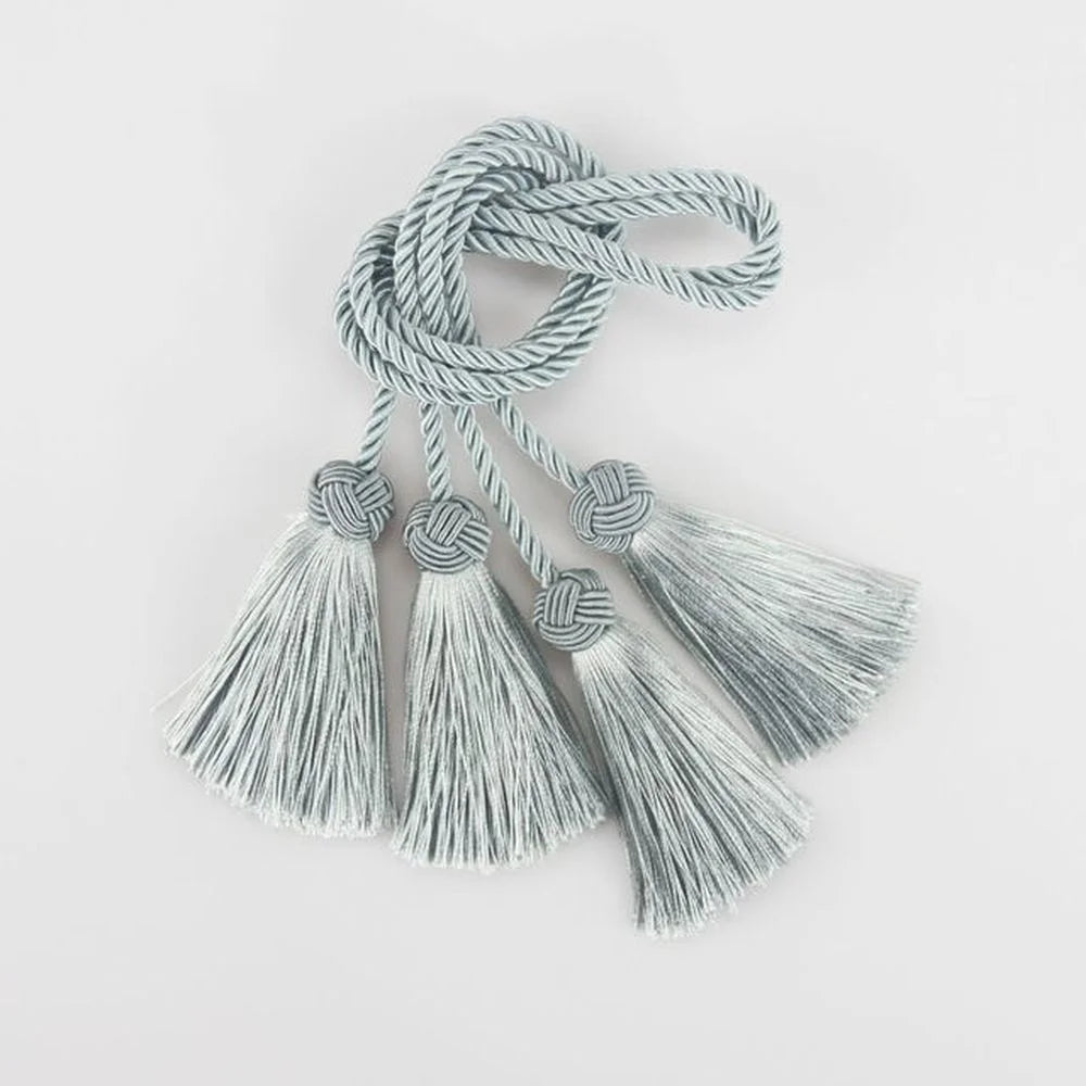 Mini Tassel Fringe Trim – DIY Craft & Curtain Tassels 1 Pair Craft Tassel Trim Axl light blue