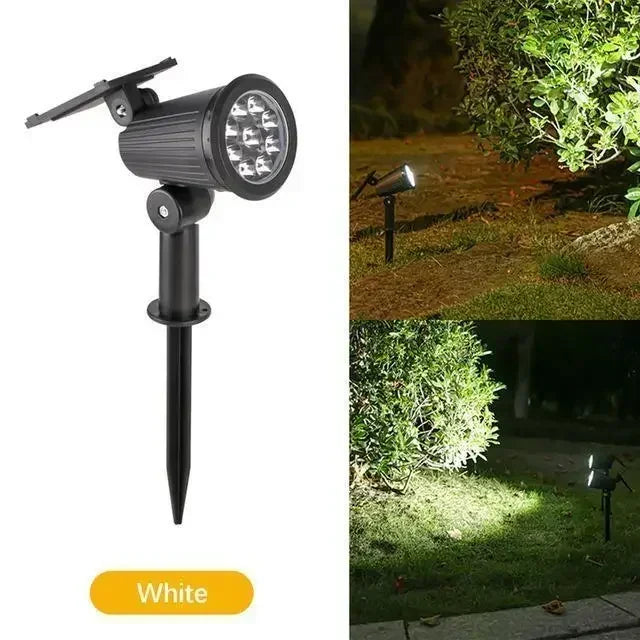 9 LED Solar Spotlight IP65 Waterproof Outdoor Garden Pathway Lamp Solar Garden Spotlight Axl White Light