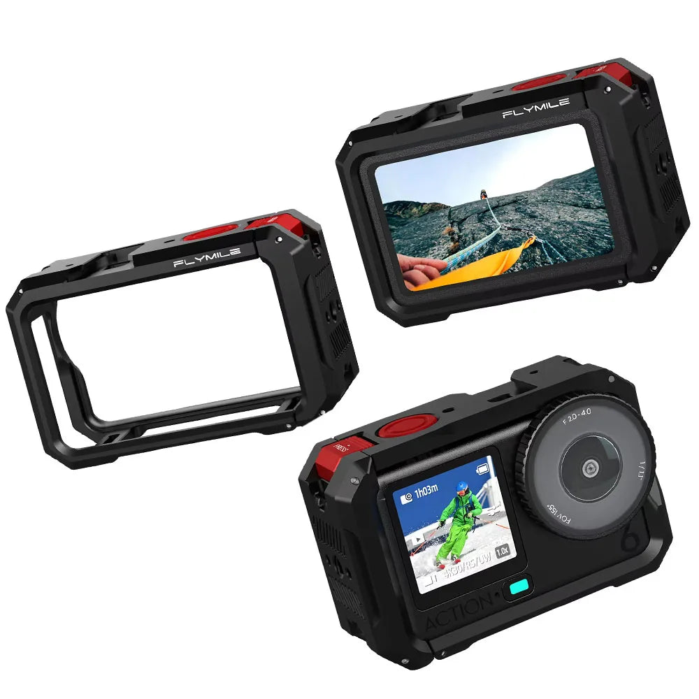 Aluminum Rabbit Cage Frame for DJI Osmo Action 6 Camera Camera Cage Frame Axl Default Title