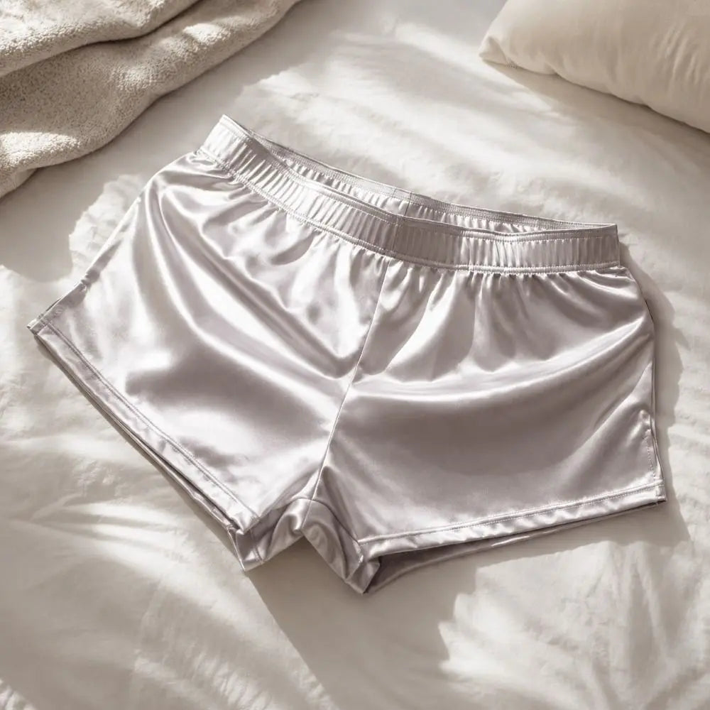 Ice Silk Satin Boxer Shorts – Loose Men's Sleep Underwear Men's Boxer Shorts Axl