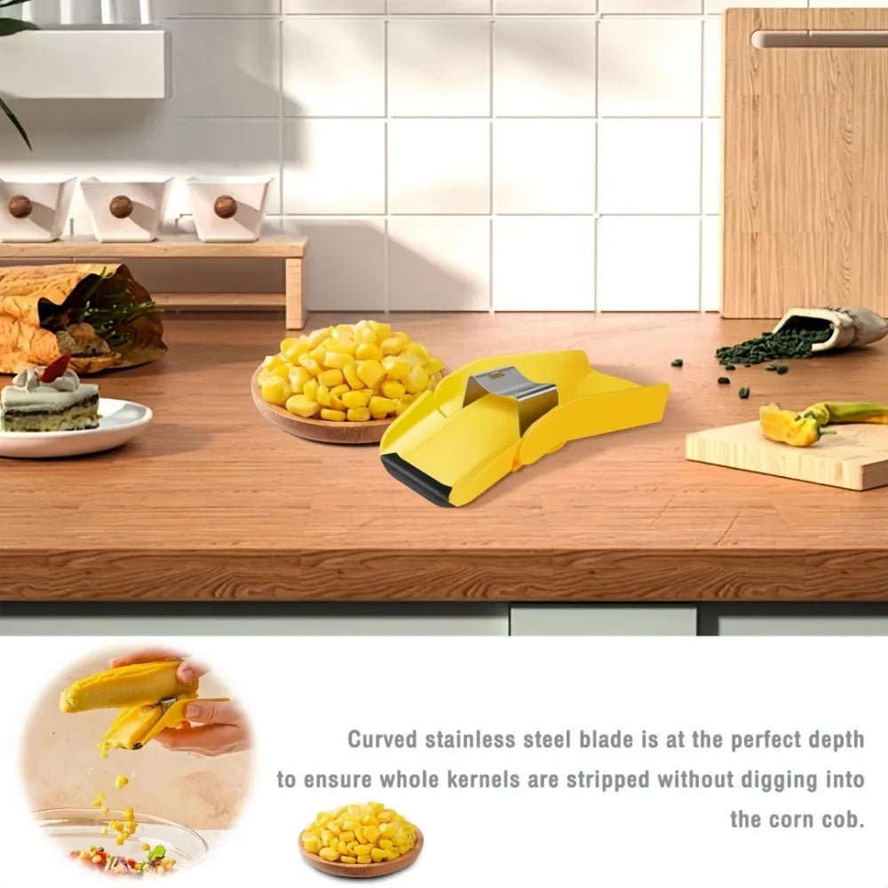 Folding Corn Cob Peeler – Stainless Steel Kernel Scraper Tool Corn Kernel Peeler Axl