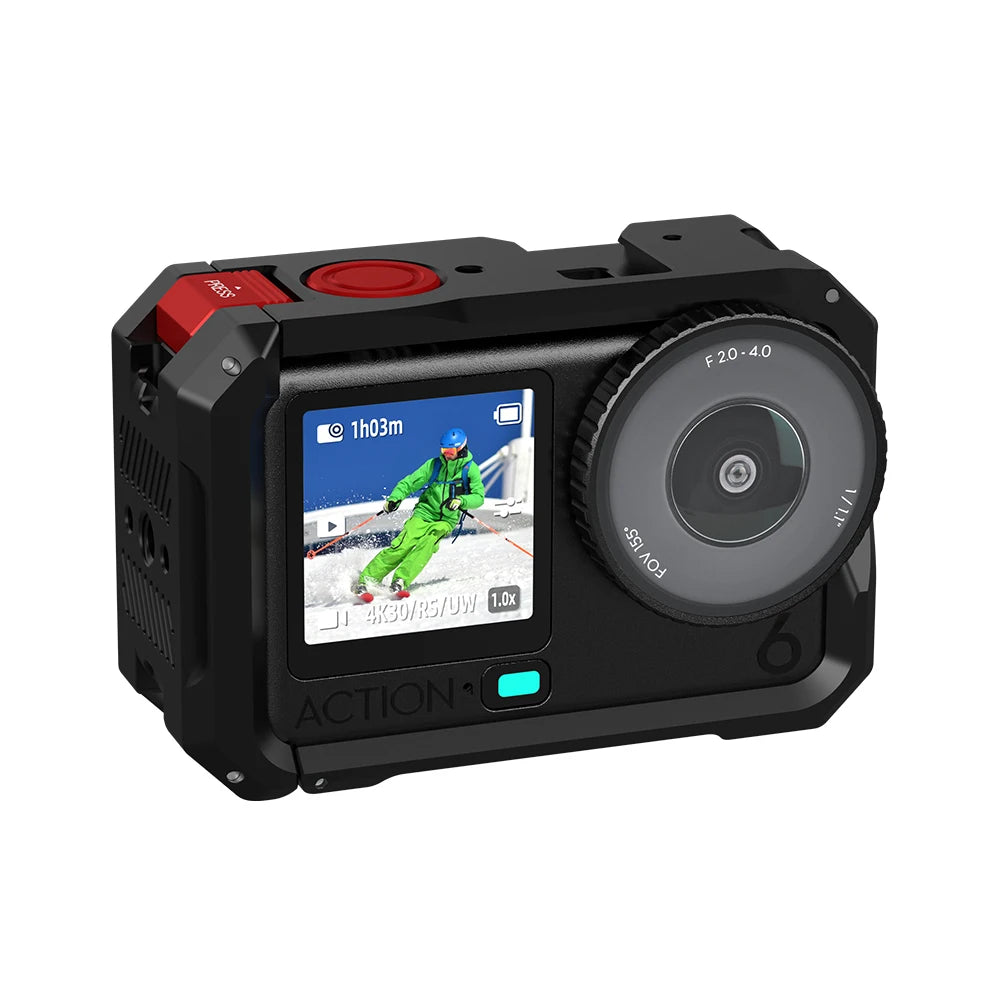 Aluminum Rabbit Cage Frame for DJI Osmo Action 6 Camera Camera Cage Frame Axl