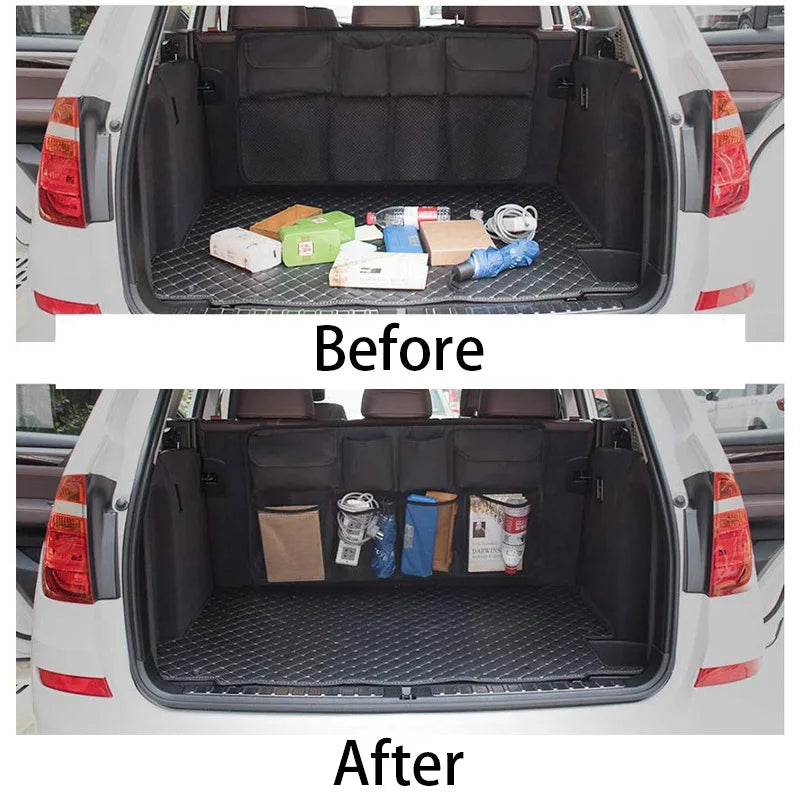 Car Backseat Organizer – Hanging Storage Bag Net for SUV & Van Car Seat Organizer Axl