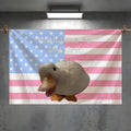 Funny Duck Art Flag – Indoor & Outdoor Banner Wall Decor Decorative Flag Axl White2 120x180cm