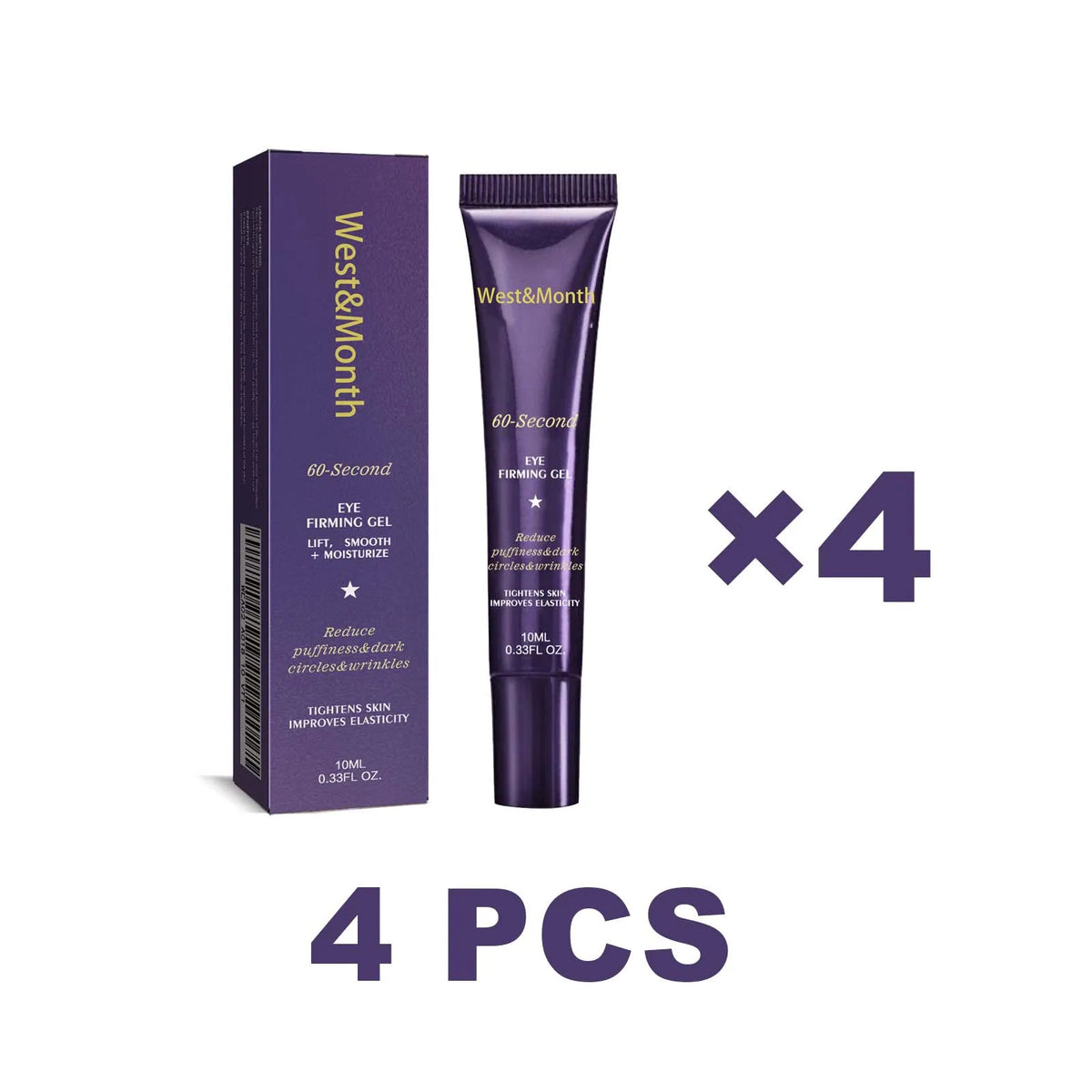 WEST MONTH 60-Second Eye Firming Gel – Dark Circles 10ml Eye Firming Gel Axl 4 PCS